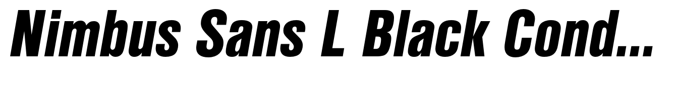 Nimbus Sans L Black Condensed Italic